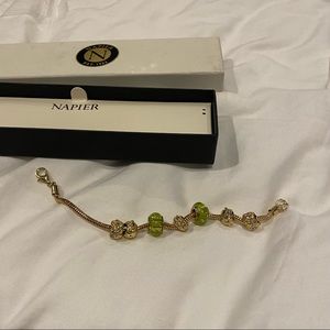 Napier Bracelet - Gold and Green